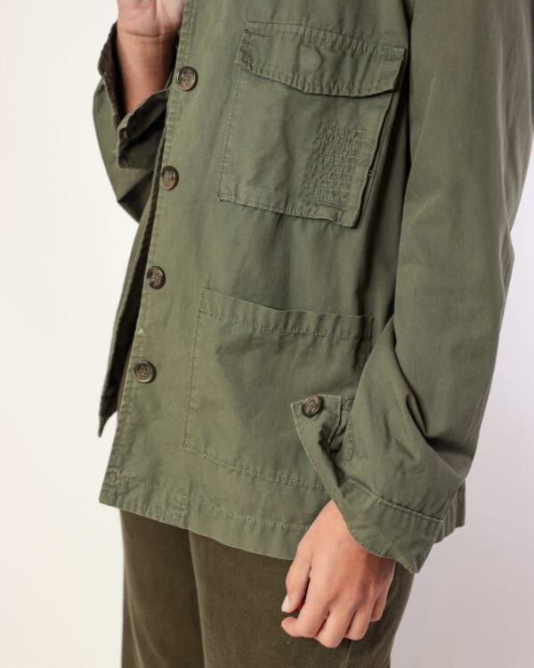 Casaco verde musgo com bordado ZARA - P