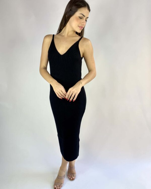 Vestido tricot preto IORANE - P