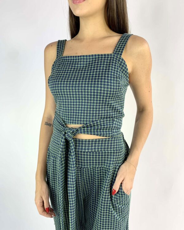 Conjunto quadriculado verde OH BOY - P