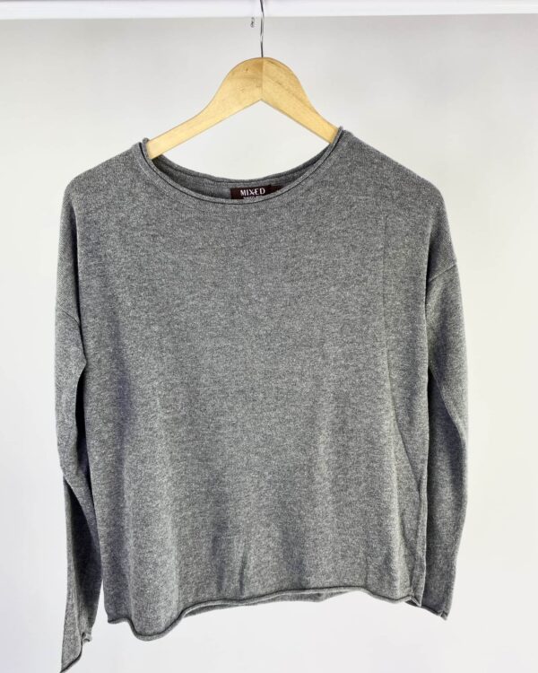 Blusa tricot cinza MIXED - P