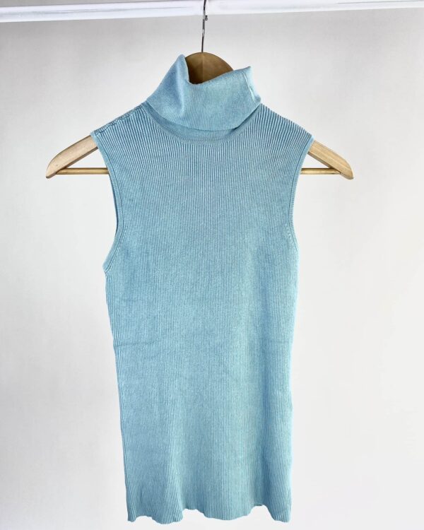 Blusa tricot gola alta azul LE LIS BLANC - M