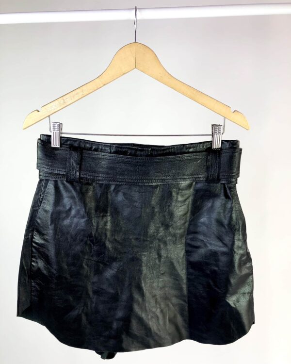 Short-saia couro preto ANIMALE - 38