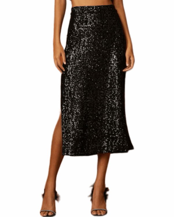 Saia midi preta de paete NXTLVL - 38 *nunca usada*