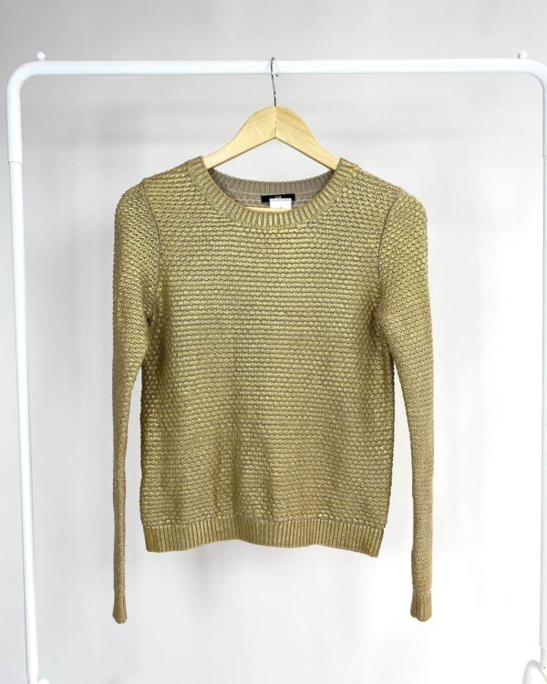 Blusa de tricot e resina dourada H&M - P