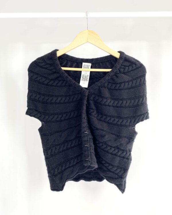 Colete tricot preto AGILITÁ - M *VENDIDO SISTEMA OTO*