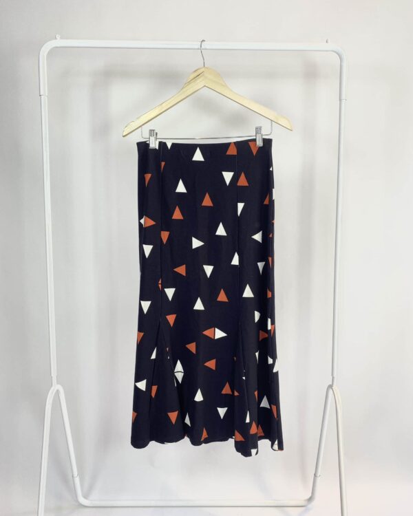 Saia midi preta com estamp MARIA FILO - M