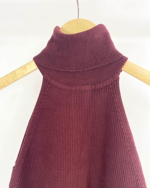 Blusa tricot vinho gola alta ZARA - P