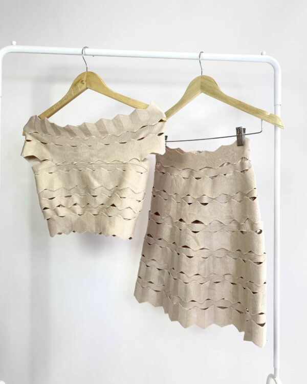 Conjunto bandagem bege AVE RARA - 38