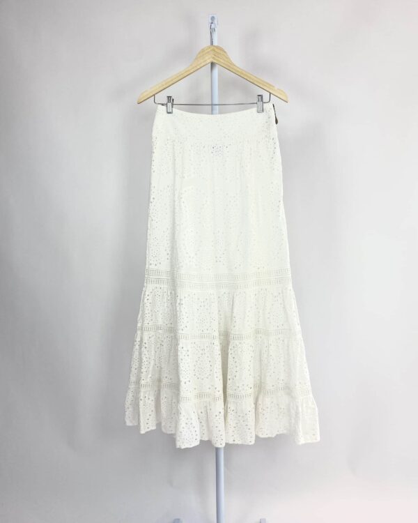 Saia midi de laise branca MIXED - 36 - VENDIDO SISTEMA OTO
