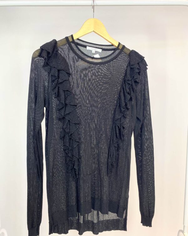 Blusa de tricot com babado ATEEN - M