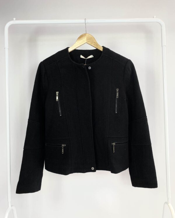 Jaqueta lã preta ATEEN - 42