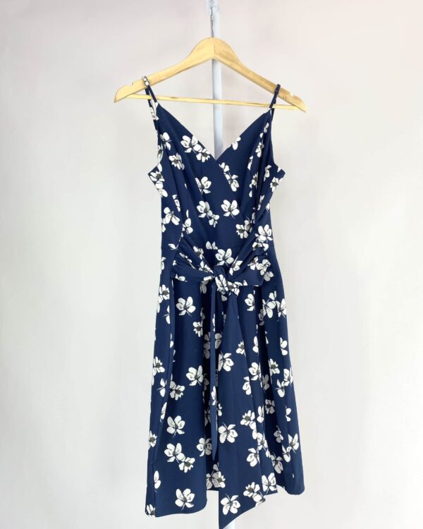 Vestido midi azul marinho com estamp MARIA FILO - M