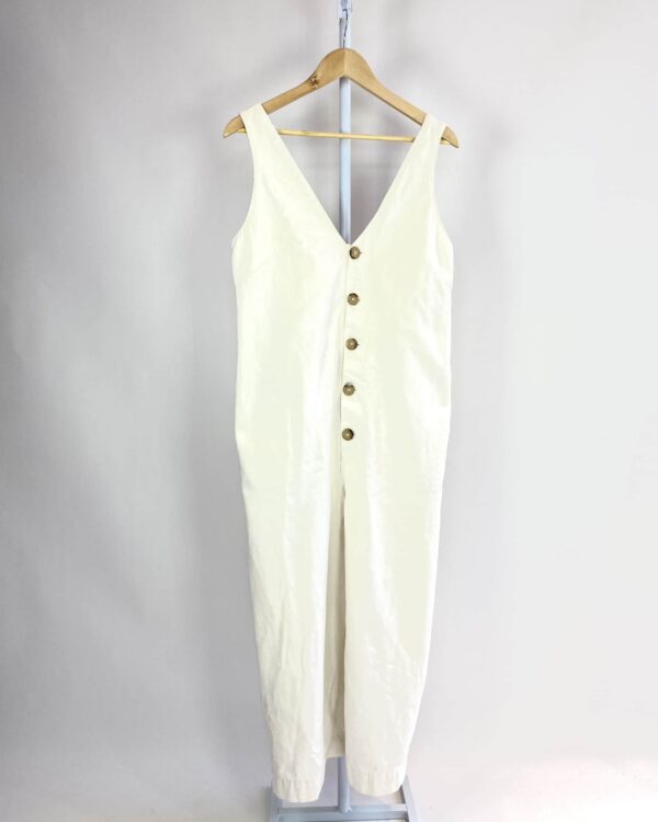 Macacão sarja off white OSKLEN - 38 - VENDIDO SISTEMA OTO