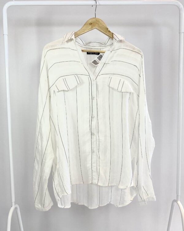 Camisa branca com listra TWENTY FOUR SEVEN - P