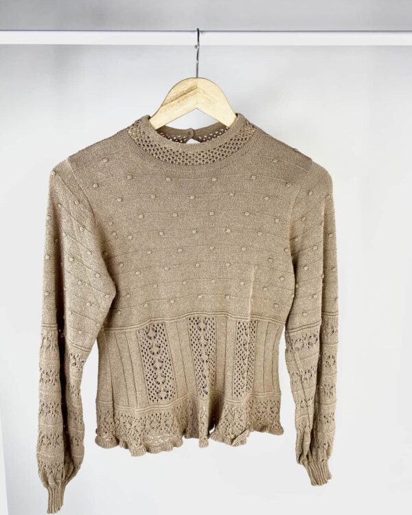 Blusa tricot bege ZARA - M