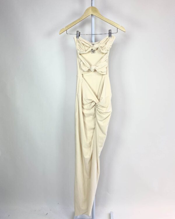 Vestido midi sem alça recortes na frente LA SIRÉNE - P