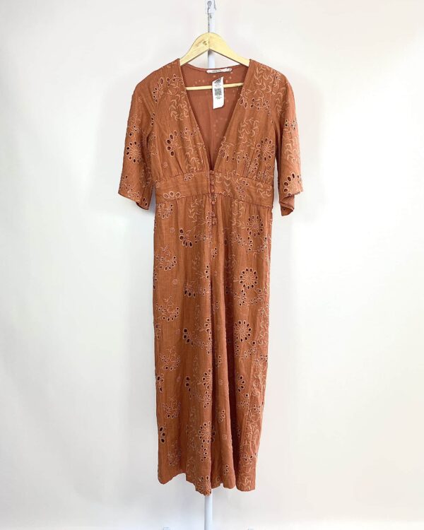 Macacão laise terracota ATEEN - 38 - VENDIDO SISTEMA OTO