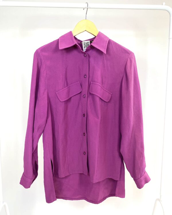 Camisa oversized fucsia bolsos frente BOBÔ - 36