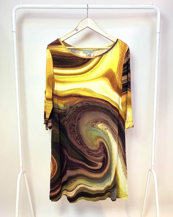 Vestido malha fria estampa superfície EVELIN BRANDT - 42