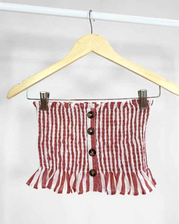 Cropped lastéx listrado FOREVER 21 - P - VENDIDO SISTEMA OTO