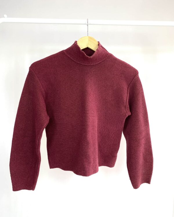 Blusa tricot gola alta marsala IORANE - M - VENDIDO SIST OTO