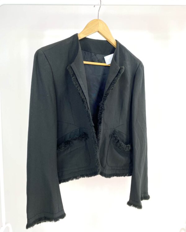 Casaco curto com franjas - P - VENDIDO SISTEMA OTO