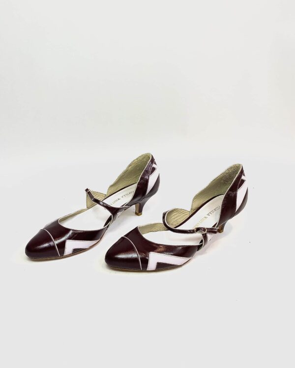 Scarpin couro bordô PRISCILLA WHITAKER - 37 *nunca usada*