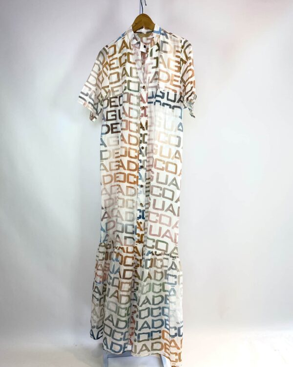 Chemise branca com estamp colorida ÁGUA DE COCO - P