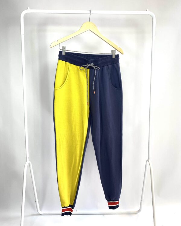 Calça de malha azul marinho e amarelo SARDINA - 38