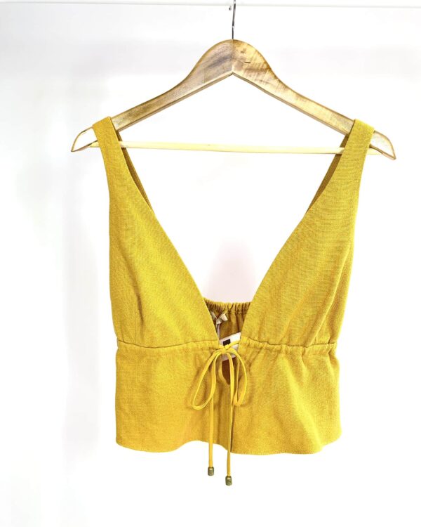 Cropped linho mostarda NV - PP