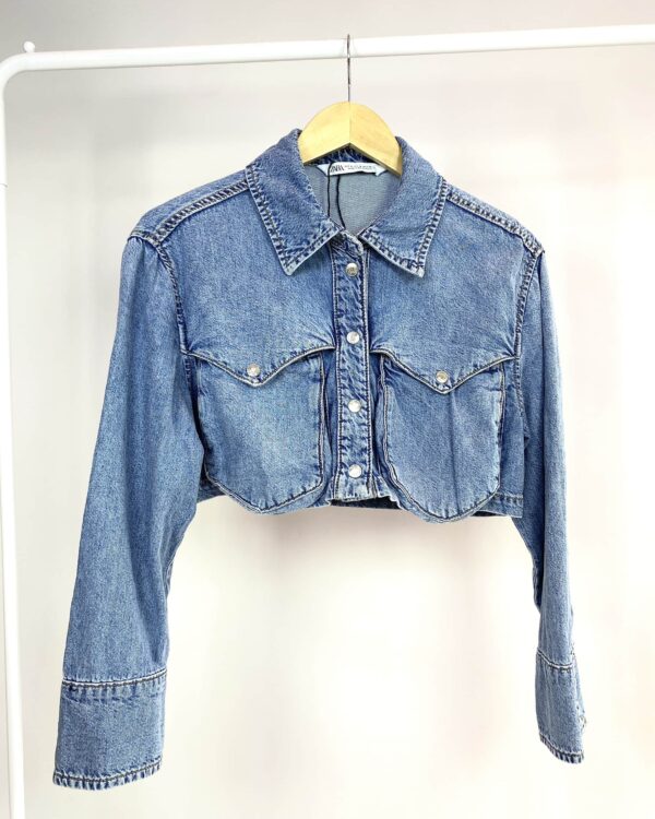 Jaqueta curta jeans ZARA - P