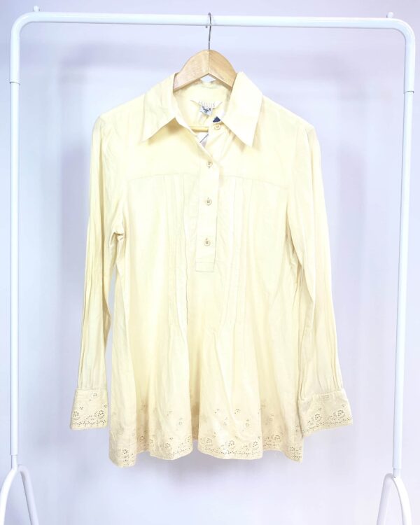 Blusa bege um ombro lastéx na barra AGILITÁ - 44 - VENDIDO SISTEMA OTO