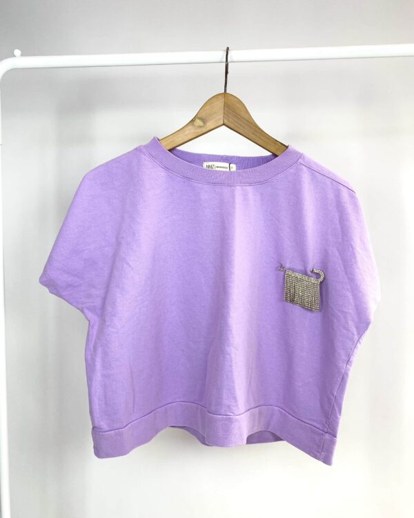 Blusa roxa com detalhe bordado NMZ - P