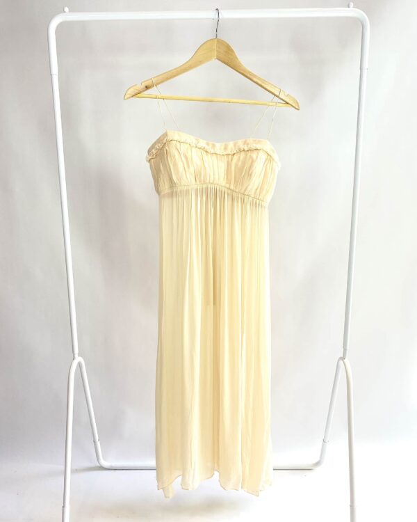 Túnica crepe alça fina bege NV - P