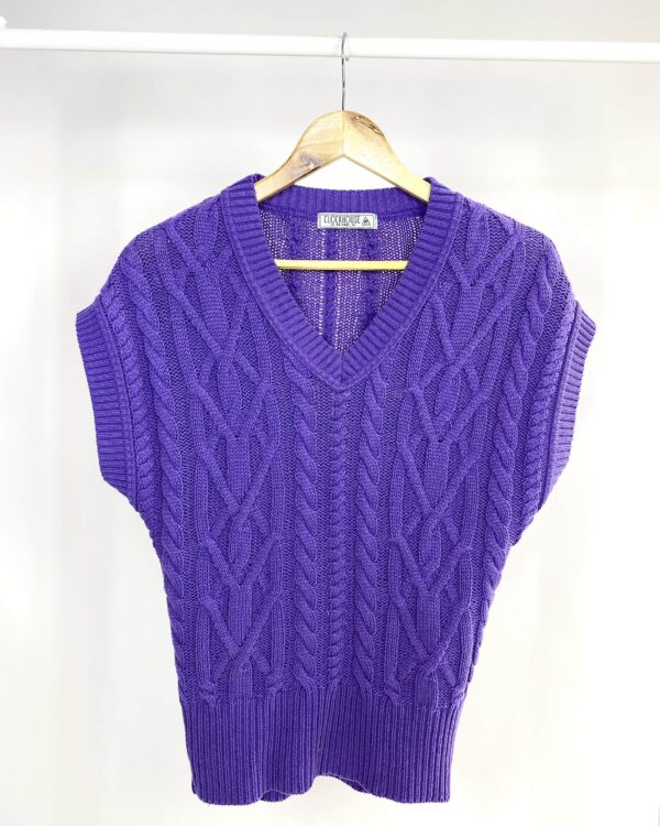 Blusa de tricot roxo CLOCK HOUSE - PP - VENDIDO SISTEMA OTO