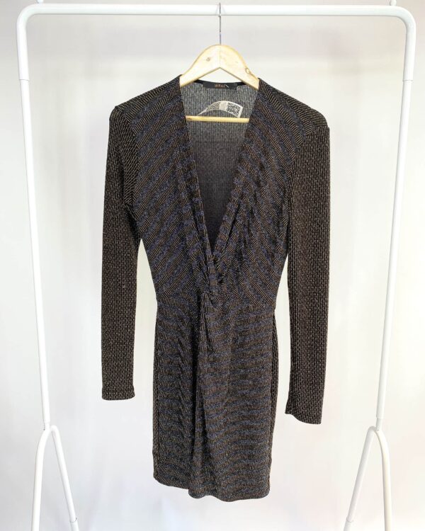 Vestido cargo PU laranja com elástico na cintura ANIMALE - 38