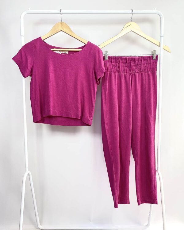 Conjunto viscolinho blusa e calça rosa LE BLÉ - PP