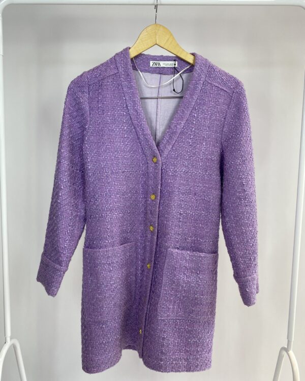 Max casaco de tweed lilás ZARA - P