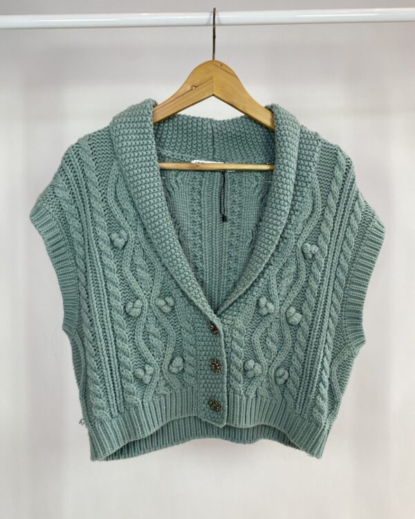 Colete verde de tricot ZARA - PP