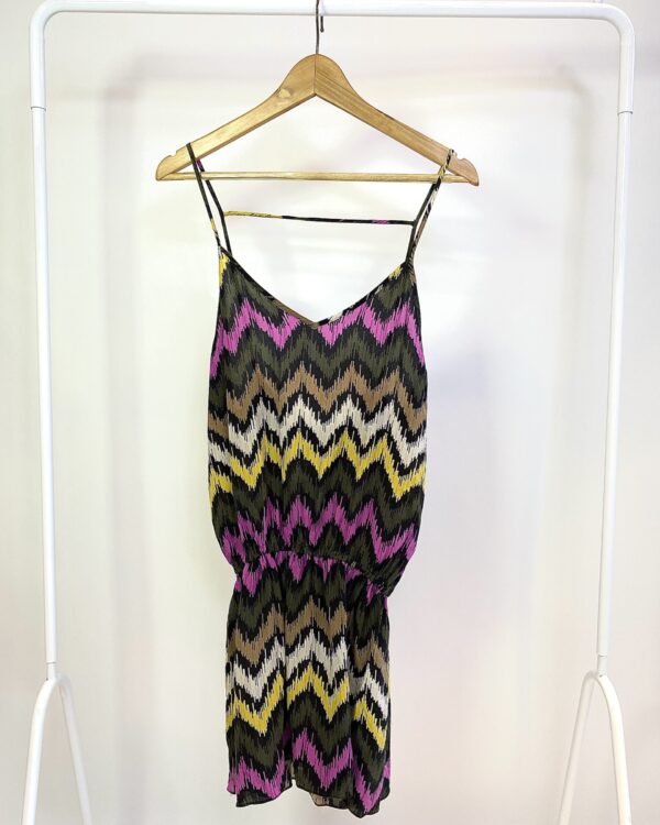 Vestido seda estampa colorida YSLA - P VENDIDO SISTEMA OTO