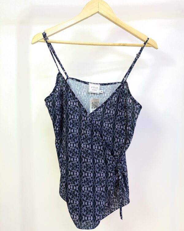 Regata alcinha transpassada azul estampada JOLIE BY ATEEN - 36 VENDIDO SISTEMA OTO