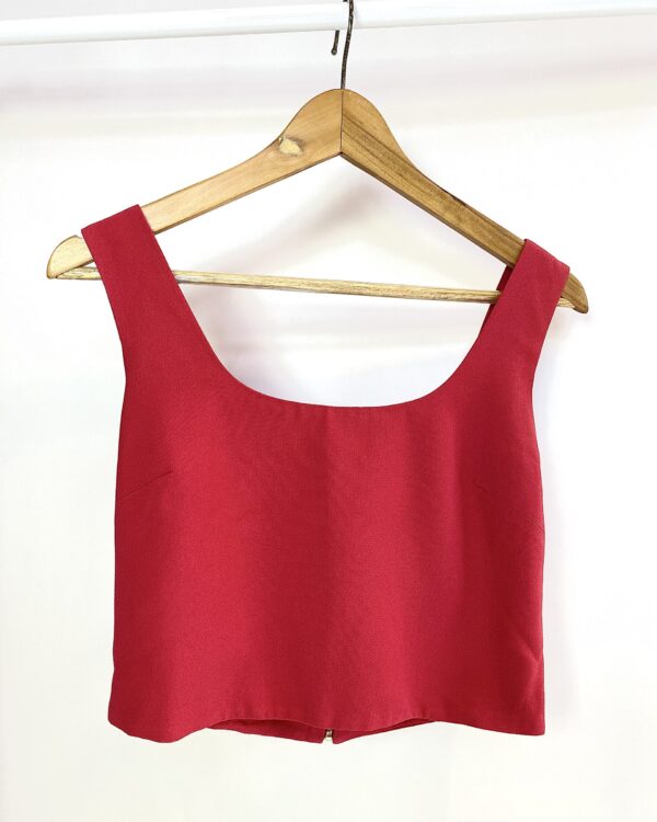 Cropped alfaiataria vermelho NV - M - VENDIDO SIST OTO