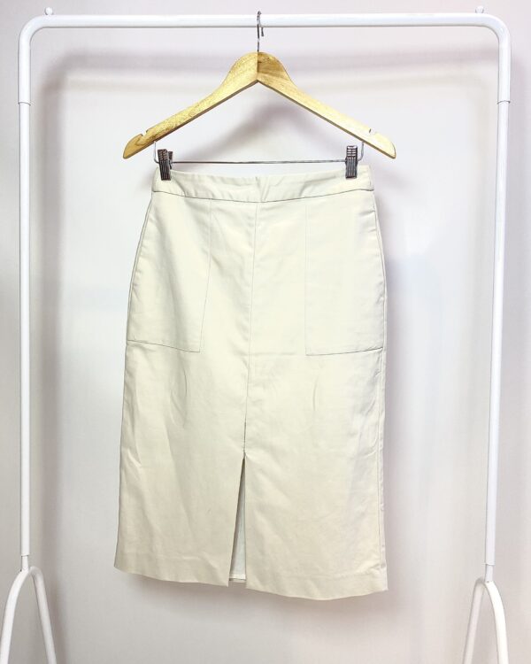 Saia midi bege EVA - 38
