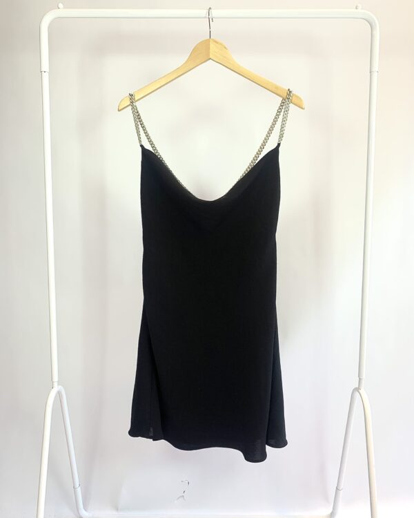 Vestido curto com alça com strass ZARA - M - VENDIDO SIST OTO