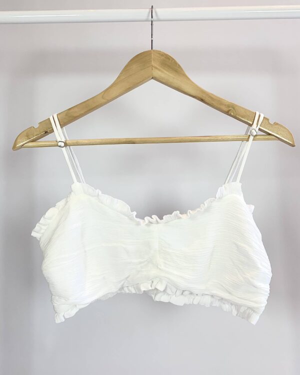 Cropped off franzido lastex costas ANIMALE - P - VENDIDO SISTEMA OTTO