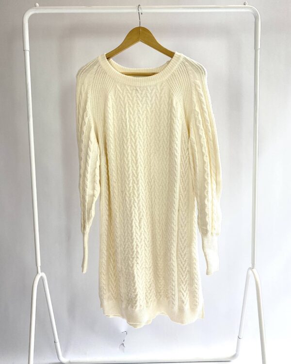 Vestido branco de tricot ZARA - M - VENDIDO SISTEMA OTO