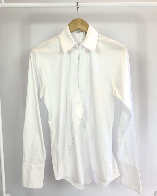 Camisa tricoline branca detalhe viés frente ANIMALE - M - VENDIDO SISTEMA OTO