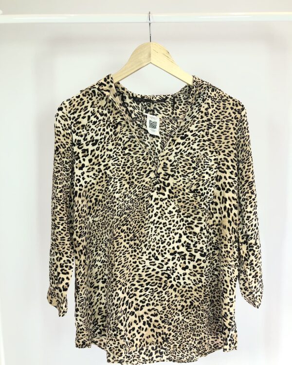 Camisa com estamp de onça ZARA - G