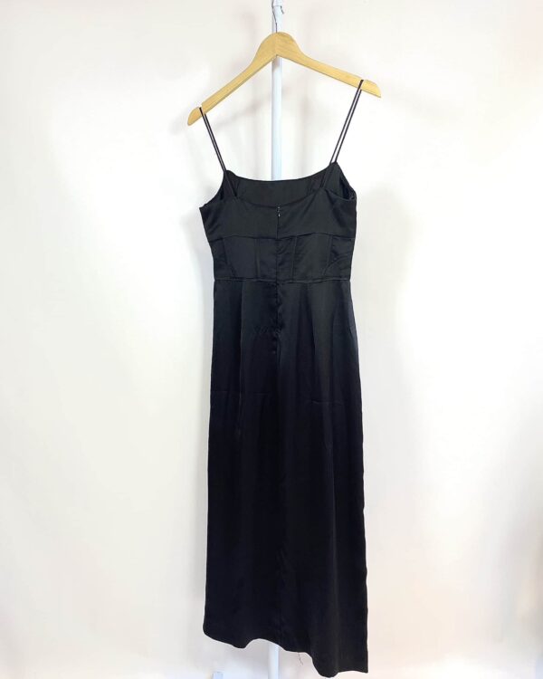 Vestido midi corset acetinado com decote degagê ZARA - P