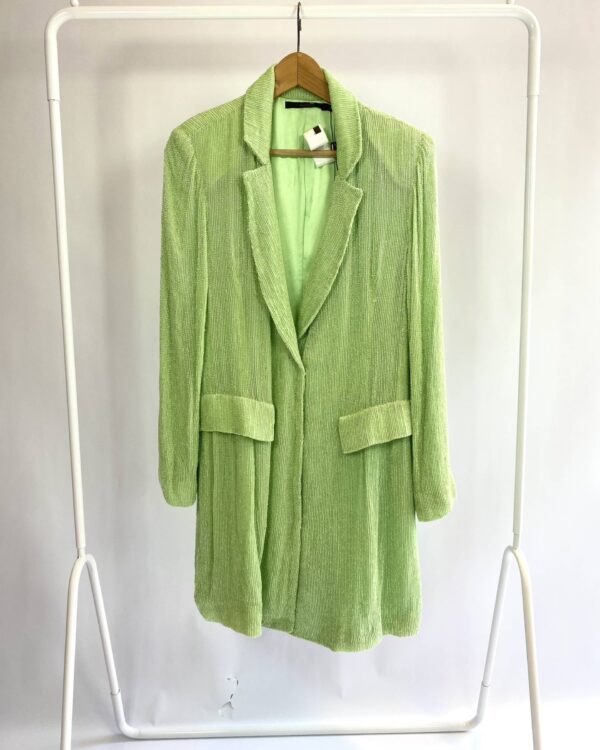 Blazer alongado verde bordado canutilhos ANIMALE *nunca usado* - G